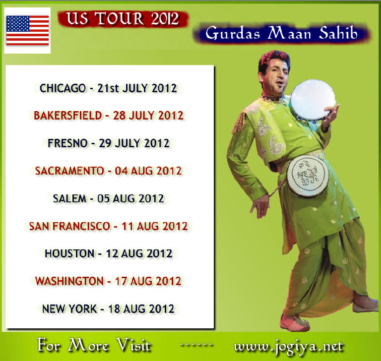 Gurdas Maan Sahib US Tour